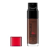 Makeup Infallible Up to 32 Hour Fresh Wear Lightweight Foundation, 535 Espresso, 1 Fl Oz, Packaging May Vary