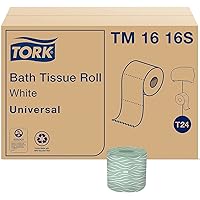Tork Septic Safe Toilet Paper White, 100% Recycled, 2-ply, 500 Sheets per Roll, 96 Rolls