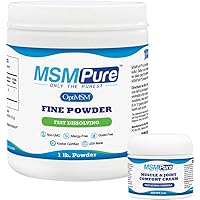 MSMPure Fine Powder 1lb and Muscle & Joint Cream 2oz Bundle