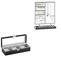 ProCase Jewelry Stand Bundle with 6 Slots Watch Box