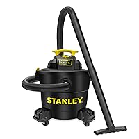 Stanley Wet/Dry Vacuum SL18191P, 10 Gallon 4 Horsepower 16 FT Clean Range Shop Vacuum, Ideal for Home/Garage/Laundry Rooms with Vacuum Attachments, Strong Suction Large Capacity Multiple Accessories