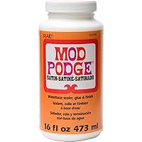Mod Podge Waterbase Sealer, Glue and Finish, Satin, 16 Ounce
