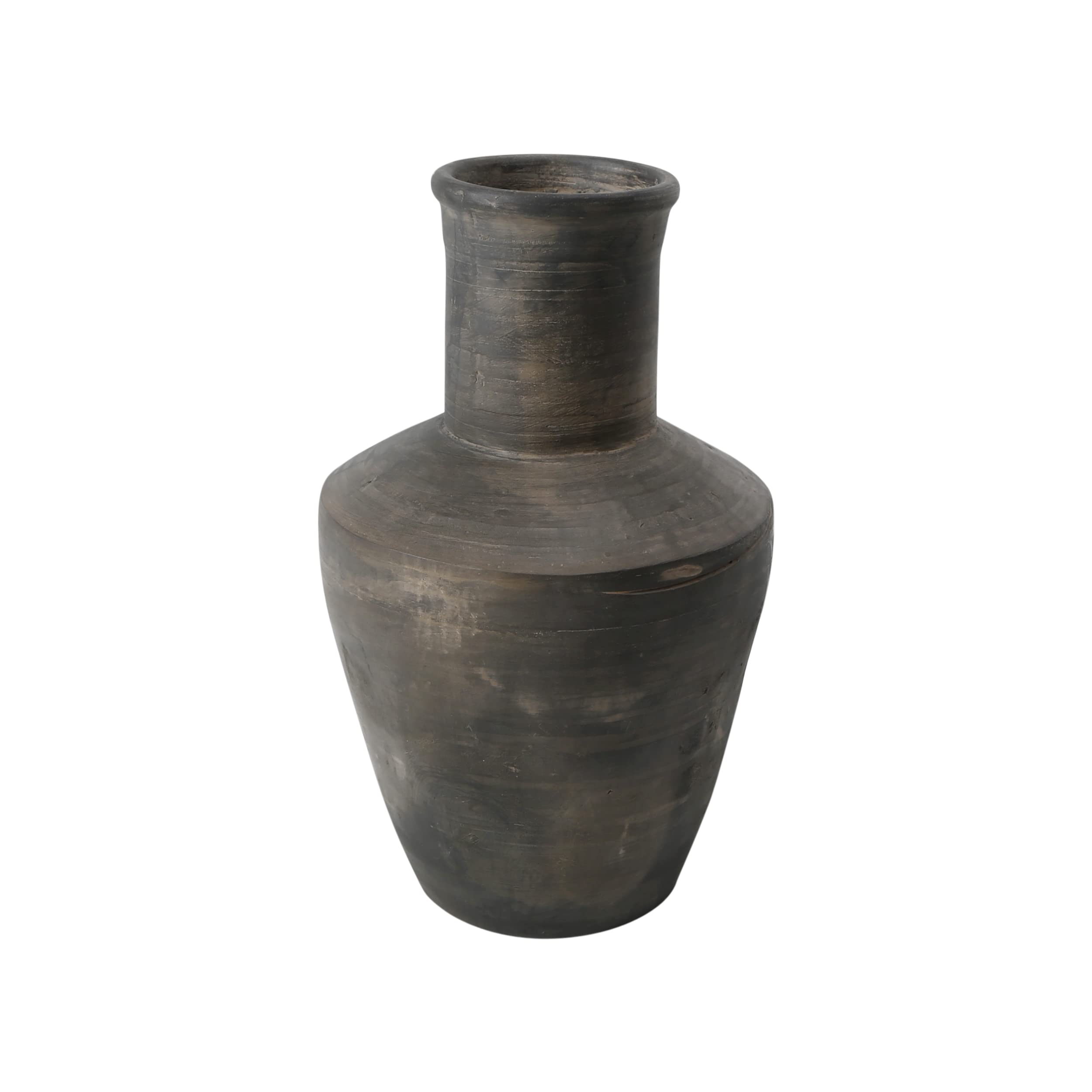 Artissance AM80641206 Earthy Gray Long Neck Pottery, 15 Inch Tall Vase (Décor)