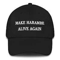 Make Harambe Alive Again Hat (Embroidered Dad Cap) RIP Harambe Zoo Gorilla He Dindu Nuffin