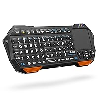 Mini Bluetooth Keyboard (QWERTY Keypad), Wireless Portable with Touchpad, Compatible with Apple TV, Amazon Fire Stick, PS4, PS4 Pro, PS5, HTPC/IPTV, VR Glasses, Smartphones