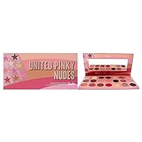 Rude Cosmetics United Pinky Nudes - 21 Pressed Pigment and Shadows Palette Eye Shadow Women 0.74 oz