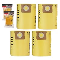 Shop-Vac 90671 Genuine Type H 5-to-8-Gallon High-Efficiency Disposable Collection Filter Bag 4 Pack, Yellow