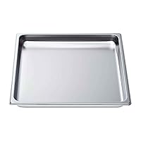 Bosch 00741839 Unperforated Steam Oven Baking Tray (Large), Silver