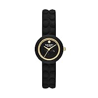 Kate Spade New York Women's Mini Park Row Black Silicone Band Watch (Model: KSW1830)