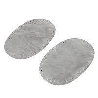 1 Pair Suede Elbow Knee Sew On Patches Oval Velvet Repair Patches for Adult Kids Jacket Jeans Clothing Accessories, Gray