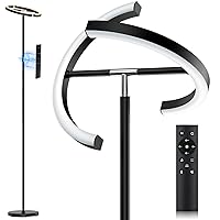 Floor Lamps for Living Room,SIBRILLE Modern Stepless Dimmable Standing Lamp 3000-6000K,20W LED Rotatable Reading Light,Touch&Remote Control Uplighter Floor Lamp for Living Room Bedroom Office