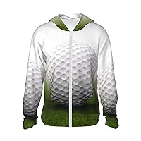 UPF 50+ Golf Ball Sun Protection Hoodie Jacket Quick Dry Rash Guard Long Sleeve Sun Shirt