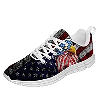 American Flag Shoes for Men Women Running Shoes Athletic Walking Tennis Patriotic Sneakers Gifts for Girl Boy