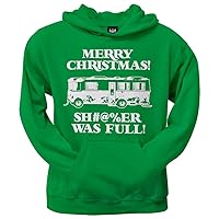 Old Glory Christmas Vacation - Shitter Was Full Green Pullover Hoodie - 3X-Large