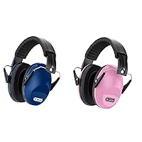 Dr.meter Ear Muffs for Noise Reduction, Dark Blue+Pink