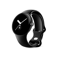 Pixel Watch - Android Smartwatch with Fitbit Activity Tracking - Heart Rate Tracking Watch - Matte Black Stainless Steel case with Obsidian Active band - WiFi