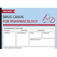 Drug Cards for Pharmacology: Nursing Student Drug Card Book | Medication Note Organizer | 100 Pages Double-Sided