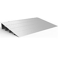 EZ-ACCESS TRANSITIONS 4 Inch Portable Self Supporting Aluminum Modular Entry Threshold Ramp Ideal for Doorways and Raised Landings