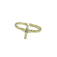 Cross Toe Ring 18k Gold Plated - Cross Toe Ring Gold Plated