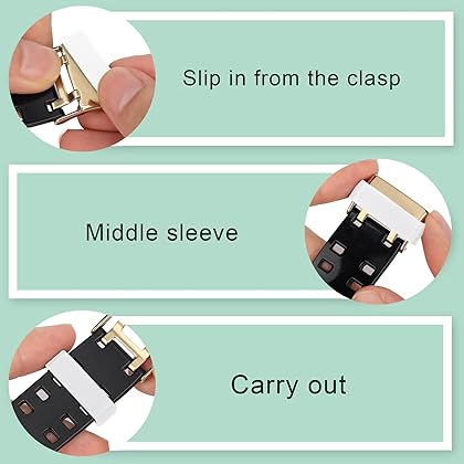 SAVITA 6pcs 22mm Watch Strap Holder Loop, Silicone Watch Band Keeper Retainer Replacement Watch Fastener Rings for Smartwatch Band Wristband (White)
