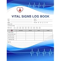 Vital Signs Log Book: Medical Journal to Track Blood Pressure, Blood Sugar, Heart Rate, Temperature, Weight or Oxygen | Health Record Keeper Wellness Journal | Simple Gift for Elderly Women and Men Vital Signs Log Book: Medical Journal to Track Blood Pressure, Blood Sugar, Heart Rate, Temperature, Weight or Oxygen | Health Record Keeper Wellness Journal | Simple Gift for Elderly Women and Men Paperback
