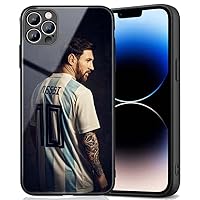 ZERMU for iPhone 13 Pro Max Case, Soft Shockproof Crystal Acrylic Full Protection TPU Shock Absorption Bumper Cover Case for iPhone 13 Pro Max, Sports Lione%l Mess%i Soccer-10-Argentina Flag