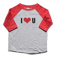I Love You Shirt Toddler Boy or Girl - Kids Valentine's Day I Heart You Tshirt Raglan