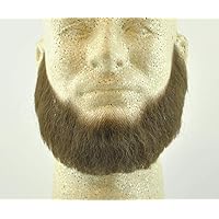 Full Character Beard MEDIUM BROWN w/Spirit Gum - REALISTIC! 100% Human Hair - Adhesive Included - no. 2024 - Perfect for Theater!