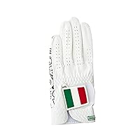 Men Golf Glove- Left Hand Golf Glove for Men -Soft Premium Suede Fabric Gloves-Fit Size XS S M L XL-U.S.A, UK, Korean, Italian, Black or White Honey Combo Design Gloves-All Weather Grip