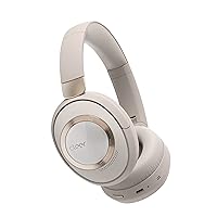 Cleer Audio Alpha Noise Cancelling Bluetooth Headphones, Microphone, Outer Touch Controls, 35 Hr Battery Life, Stone