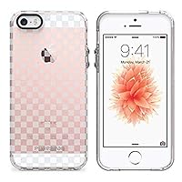 PureGear Motif Series for iPhone 5/S/SE - Clear with Light Gray Checkers