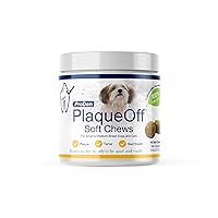 ProDen PlaqueOff Soft Chews with Natural Kelp - for Small & Medium Breed Dogs & Cats - Supports Normal, Healthy Teeth, Gums, and Breath Odor in Dogs & Cats - 45 Soft Chews