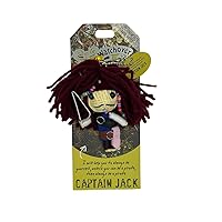 Watchover Voodoo - String Voodoo Doll Keychain – Novelty Voodoo Doll for Bag, Luggage or Car Mirror - Captain Jack Voodoo Keychain, 5 inches