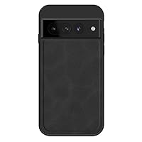 ZIFENGXUAN- Case for Google Pixel 8 Pro/Pixel 8, TPU and Sheepskin Leather Case Ultralight Support Vehicle Magnetic Suction Cover for Men Women (8,Black)