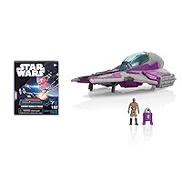 STAR WARS Micro Galaxy Squadron Mace Windu’s Jedi Interceptor Mystery Bundle - 3-Inch Light Armor Class and Scout Class Vehicles with Accessories (Amazon Exclusive)