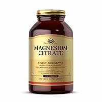 Solgar Magnesium Citrate - 120 Tablets - Promotes Healthy Bones, Supports Nerve & Muscle Function - Highly Absorbable - Non-GMO, Vegan, Gluten Free, Kosher - 60 Servings