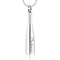 Beer Bottle Shaped Cremation Jewelry for Ashes,Stainless Steel Urn Necklaces for Ashes Memorial Jewelry Urn Pendant