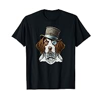 Brittany Spaniel Lover Dog Brittany Spaniels Top Hat T-Shirt