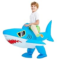 KOOY Inflatable Shark Costume Kids,Halloween Costume Kids Blow Up Shark Costume
