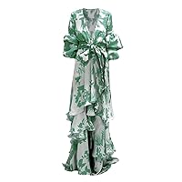 XJYIOEWT Spring Dresses for Women 2024 Plus Size, Women's Casual Dress Chiffon Yarn Loose Dress Plus Size Cute Casual D