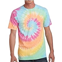 Men T-Shirt for 3D Graphic Tee Adult Novelty Shirt Colorful Tie-Dye Crewneck T-Shirt Casual Basic Tee Tops