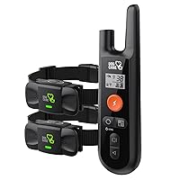 DOG CARE Dog Training Collar with Professional Remote, 2 Receiver Dog Shock Collars with 3 Modes, IP67 Waterproof Electronic Dog E Collar Range 1500FT, Keypad Lock for Small Medium Large Dogs