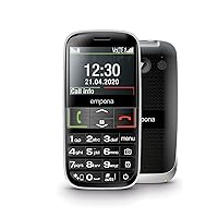 emporia Active Senior Mobile Phone 4G Volte Button Mobile Phone 4G Volte without Contract Mobile Phone with Emergency Call Button 2.3 Inch Display Black