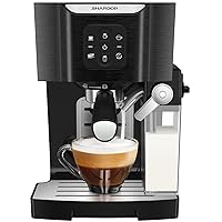 SHARDOR Espresso Machine 15 Bar Pump Pressure, Cappuccino Machine and Latte Machine with Milk Frother, Brew Single or Double Shot Espresso Coffee Maker, Black