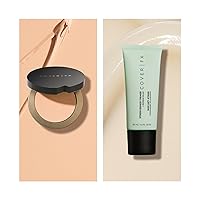 COVERFX Total Cover Cream Full Coverage Cream Foundation, F2 + Stress Remedy Cooling Makeup Primer
