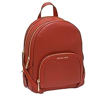 Michael Kors Jaycee Medium Pebbled Leather Backpack (bright Red)