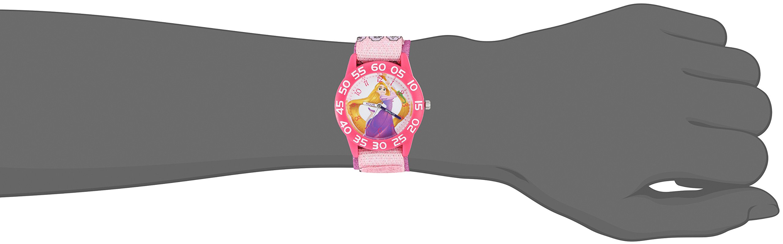 Disney Girl's 'Rapunzel' Quartz Plastic and Nylon Watch, Color:Purple (Model: W002967)