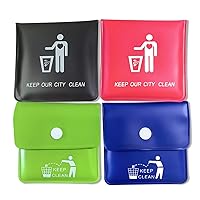 Ashtrays for Cigarettes Pocket Ashtray Pouch - Pack of 4 Premium Fireproof PVC Smell Proof Portable Ashtray Outdoor Butt Disposal Bag Cool Travel Ashtray Cute Fancy Ash Tray Assorted Colors
