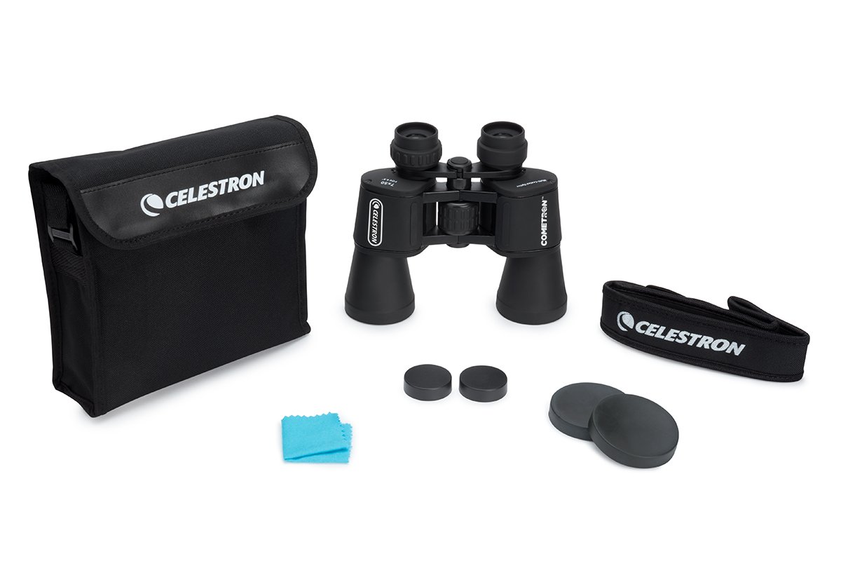 Celestron - Cometron 7x50 Bincoulars - Beginner Astronomy Binoculars - Large 50mm Objective Lenses - Wide Field of View 7x Magnification