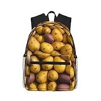 Many Potatoes Print Backpack For Women Men, Laptop Bookbag,Lightweight Casual Travel Daypack